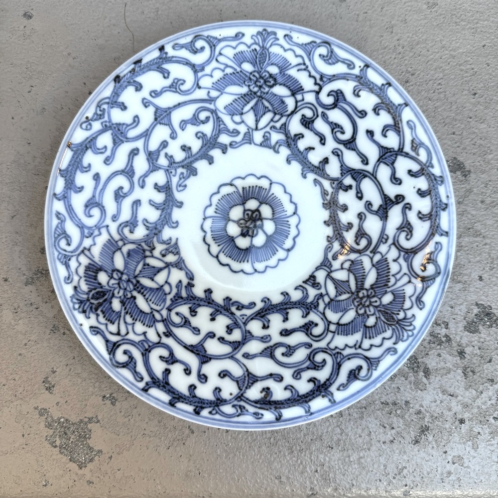 Antique Chinese Plate 10" diameter, marked, Qing Dynasty